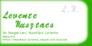 levente musztacs business card