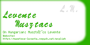 levente musztacs business card